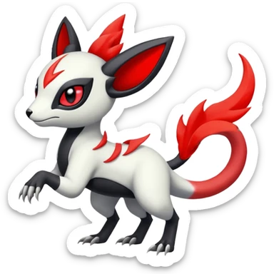 Zangoose-Meloetta-Salandit-Absol-fusion sticker
