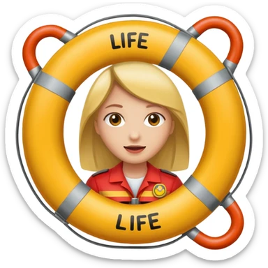 life saver woman sticker