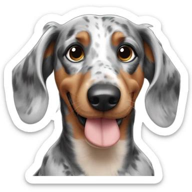 Daschund Merle sticker