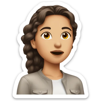 Brunette girl that is sending kisses xoxo sticker