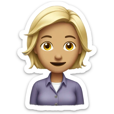 woman pulling out empty pockets sticker