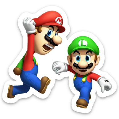 mario and luigi sticker