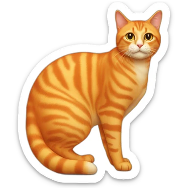 Orange standing cat original android sticker