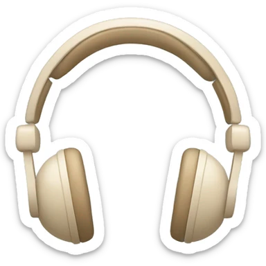Beige headphones sticker