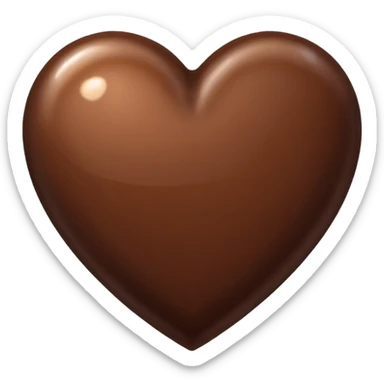 Brown heart sticker
