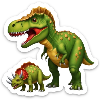 Dino eating dino sticker