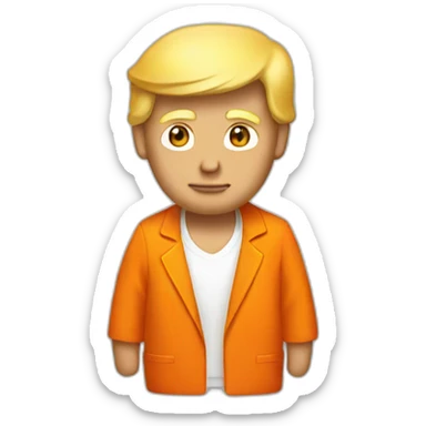 Donald Trump in orange jumpsuit sticker