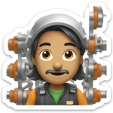 soma engineer is saying hello sticker