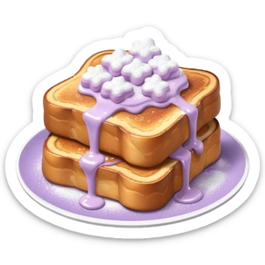 Pale purple french toast sticker