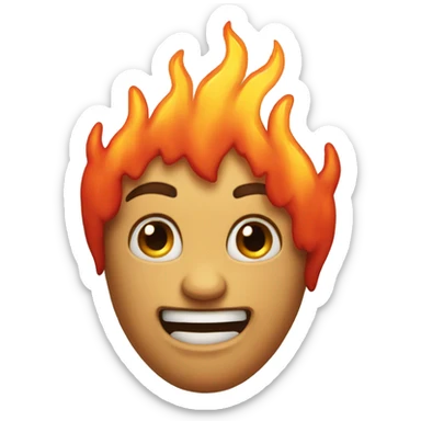 Flaming heart sticker
