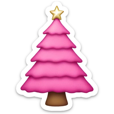 Pink Christmas tree sticker