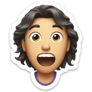 pulling hair out shocked sticker