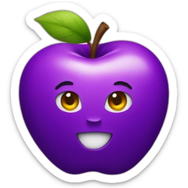 A purple apple sticker