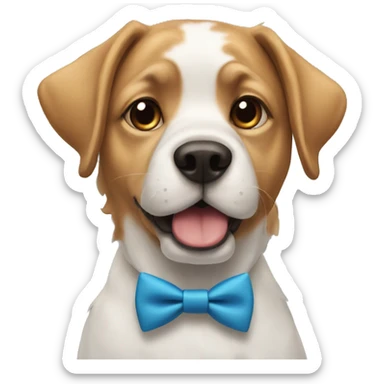Dog wearing a bowtie sticker