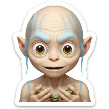gollum saying thanks sticker