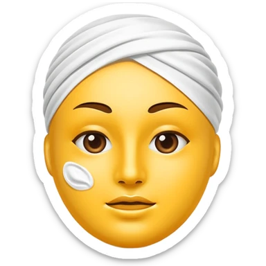 face mask cream sticker