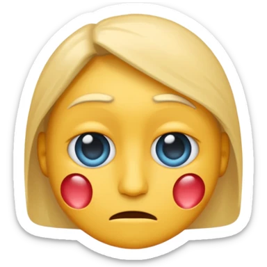 emoji représentant un 'noob', visage simple avec une expression maladroite ou confuse sticker