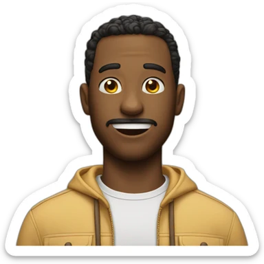 Emoji of a surprise man  sticker