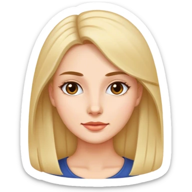 femme cheveux lisse  sticker