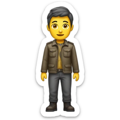 german prototyp person, full body sticker