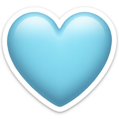 Pastel blue heart sticker