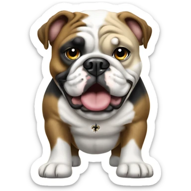 New Orleans saints old English bulldog sticker
