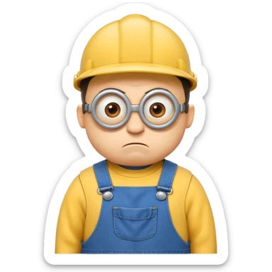 Angry minion sticker
