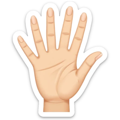 American Sign Language number 7 sticker