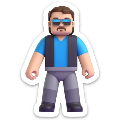 Jack Black as Steve from Minecraft movie sticker