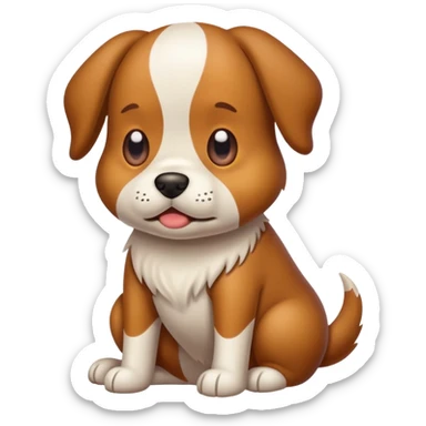 Dog pooping  sticker