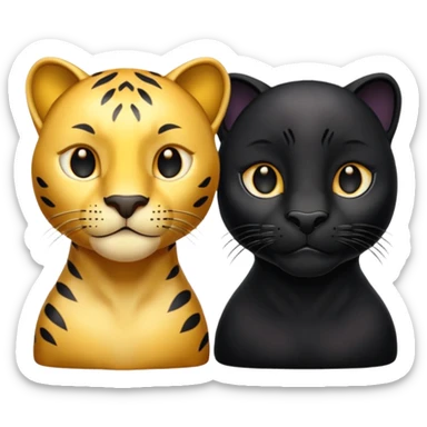 Quieronun emoji de una pantera color dorada y otra color negra, pueden ser separadas o juntas segun sea tu tecnologia para q salgan muy bonitas pero es para ponerlo en mi teclado y poder usarlo en escritura asi a debe ser en formato para escritura sticker