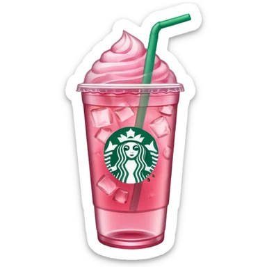 pink iced tea Starbucks drink sticker