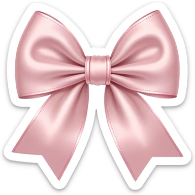 Pale Pink bow sticker