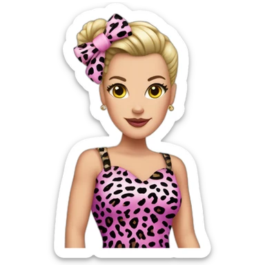 P!nk in leopard costumes with headband sticker