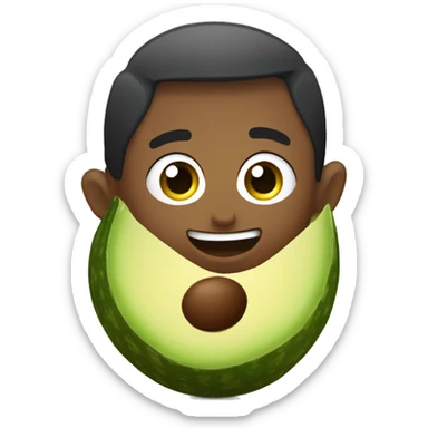 Haz un emoji de un aguacate bailando  sticker