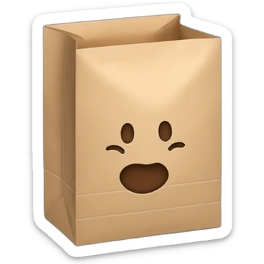 paper takeaway bag sticker