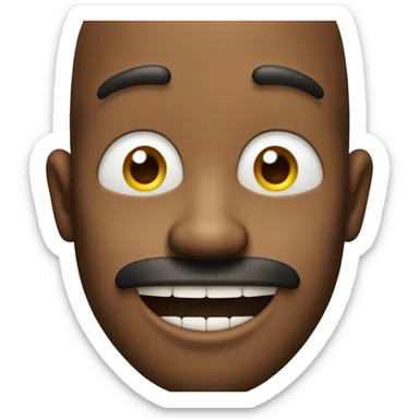 Man smirking with milk dripping from mouth  sticker