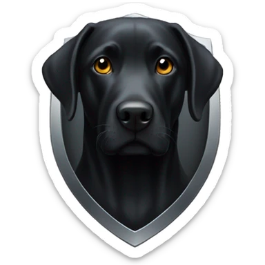 black shield with blacklabrador sticker