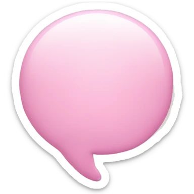 thinking bubble with pastel pink heart sticker