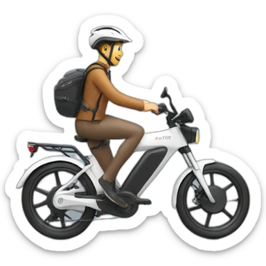 A ebike with a rider sticker