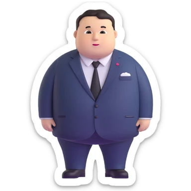 fat US official in a suit sticker