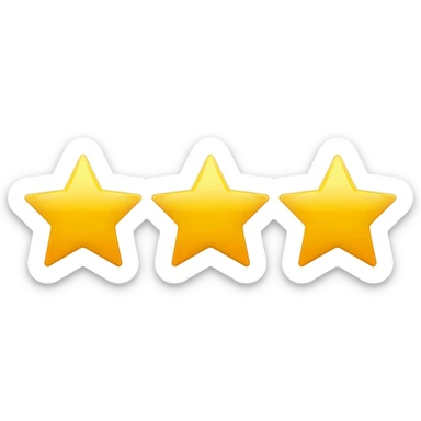 3 stars sticker