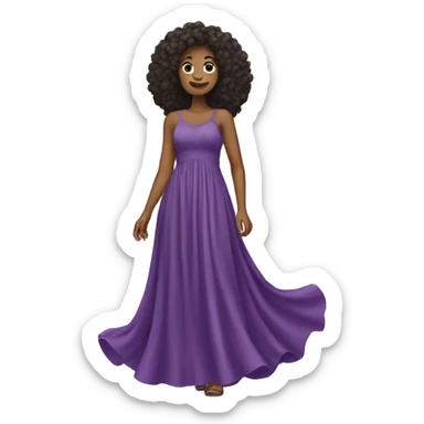 Long and flowy purple dress sticker