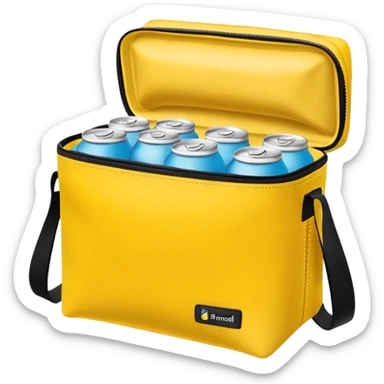 yellow cooler bag sticker