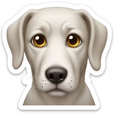 Un perro con ojos de gato  sticker