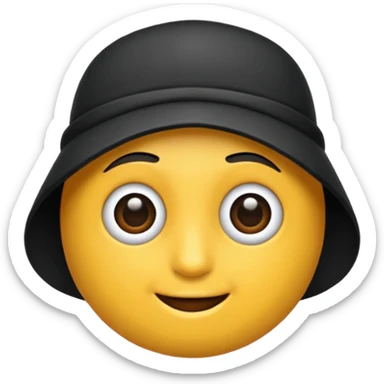 Siyah şapka sticker