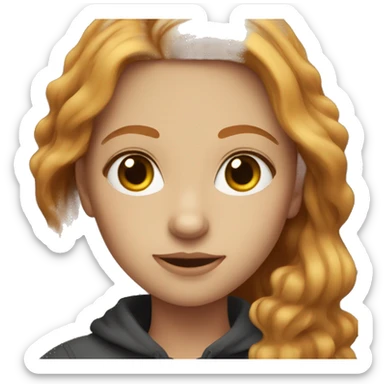 Pretty dark blonde/ginger girl with hazel eyes sticker