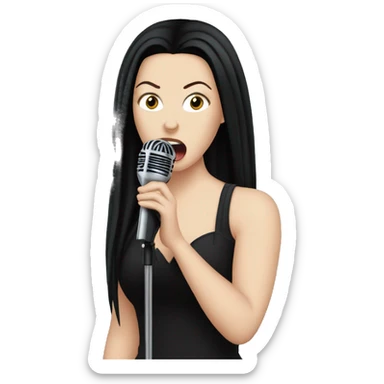 amy lee singing with microphone sticker