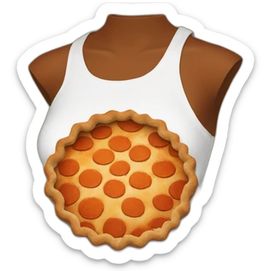 basketball pie bustier sticker