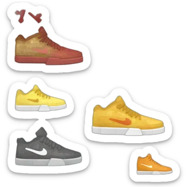 Minecraft Nike shoes sticker